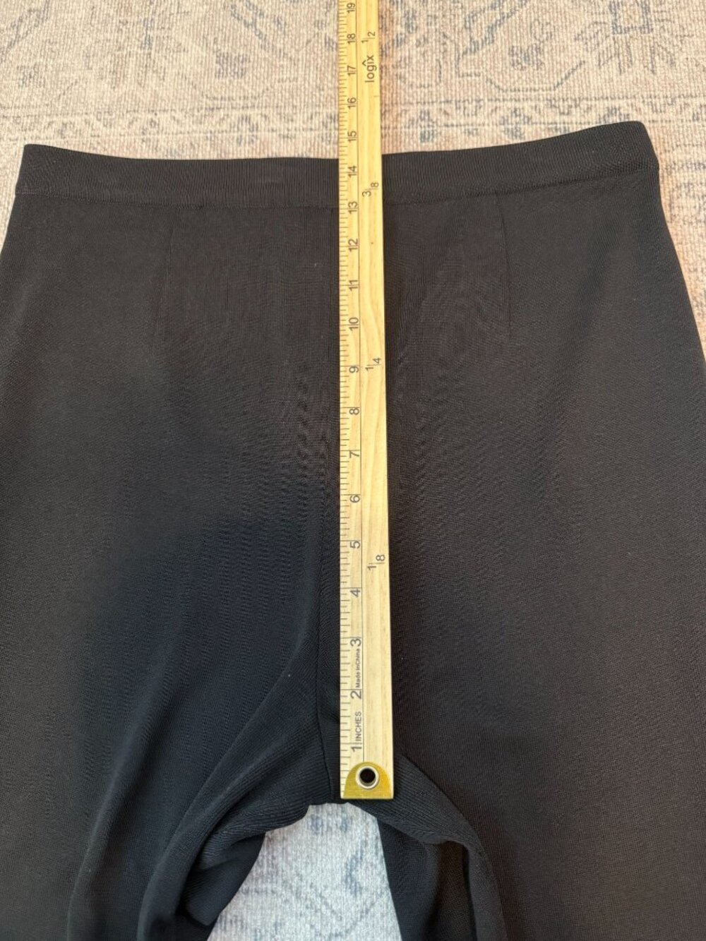 Exclusively Misook Knit Pull On Pants Medium Black Straight Leg Career Office - Picture 6 of 7
